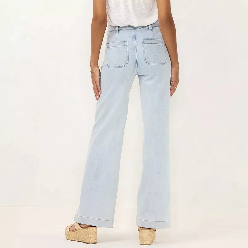 LC Lauren Conrad Light Blue Flare Jeans - Picture 2 of 6